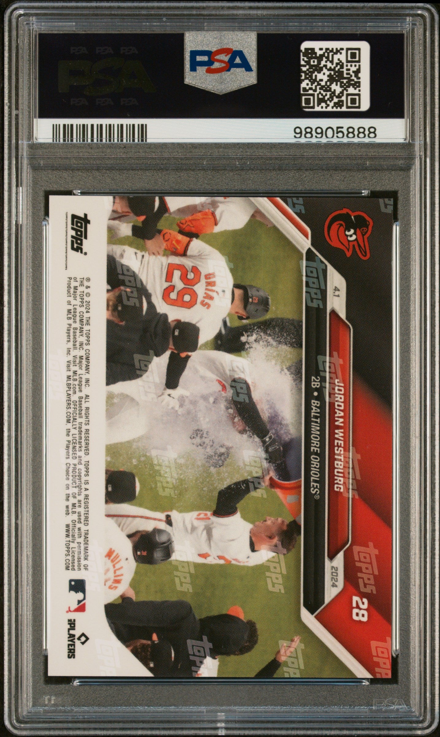 2024 Topps Now #28 Jordan Westburg PSA 10