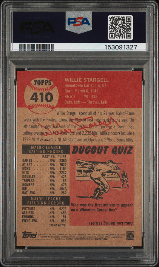 2021 Topps Living #410 Willie Stargell PSA 9