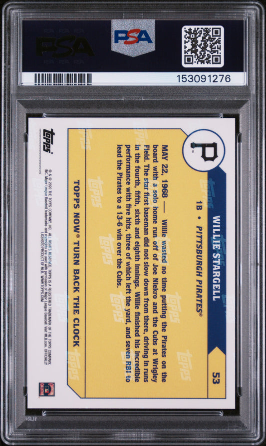 2020 Topps Now Turn Back the Clock #53 Willie Stargell PSA 9
