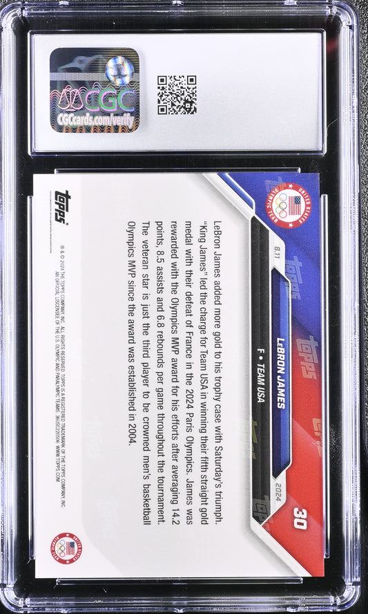 2024 Topps Now Olympic Games LeBron James #30 CGC 9
