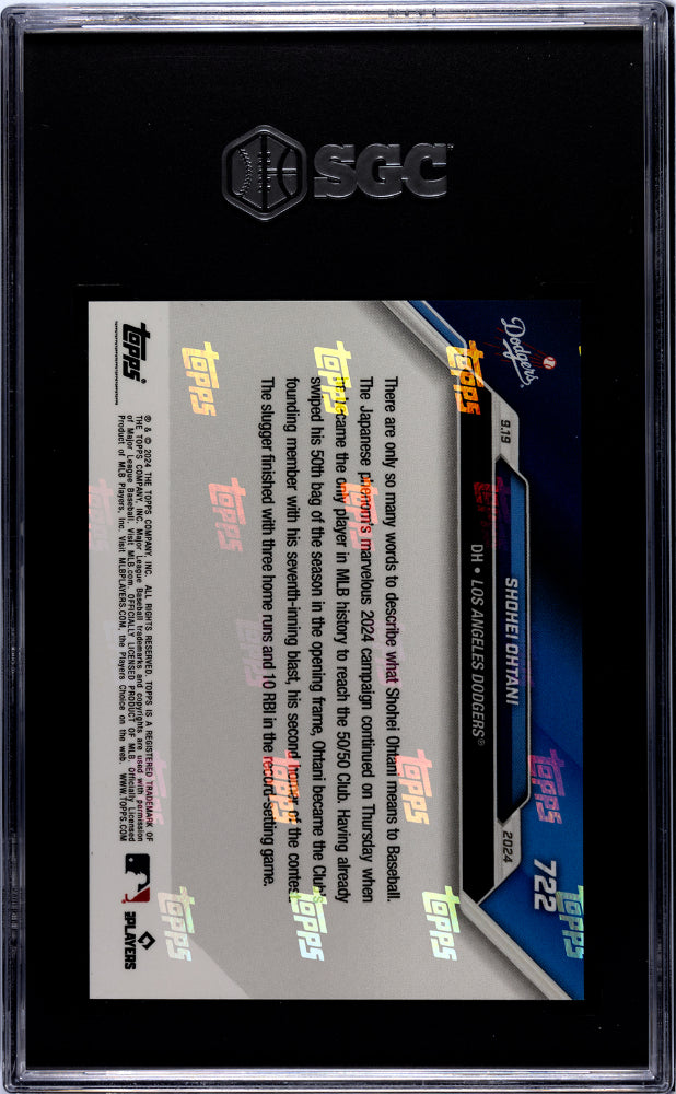 Shohei Ohtani 2024 Topps Now #722 SGC 10