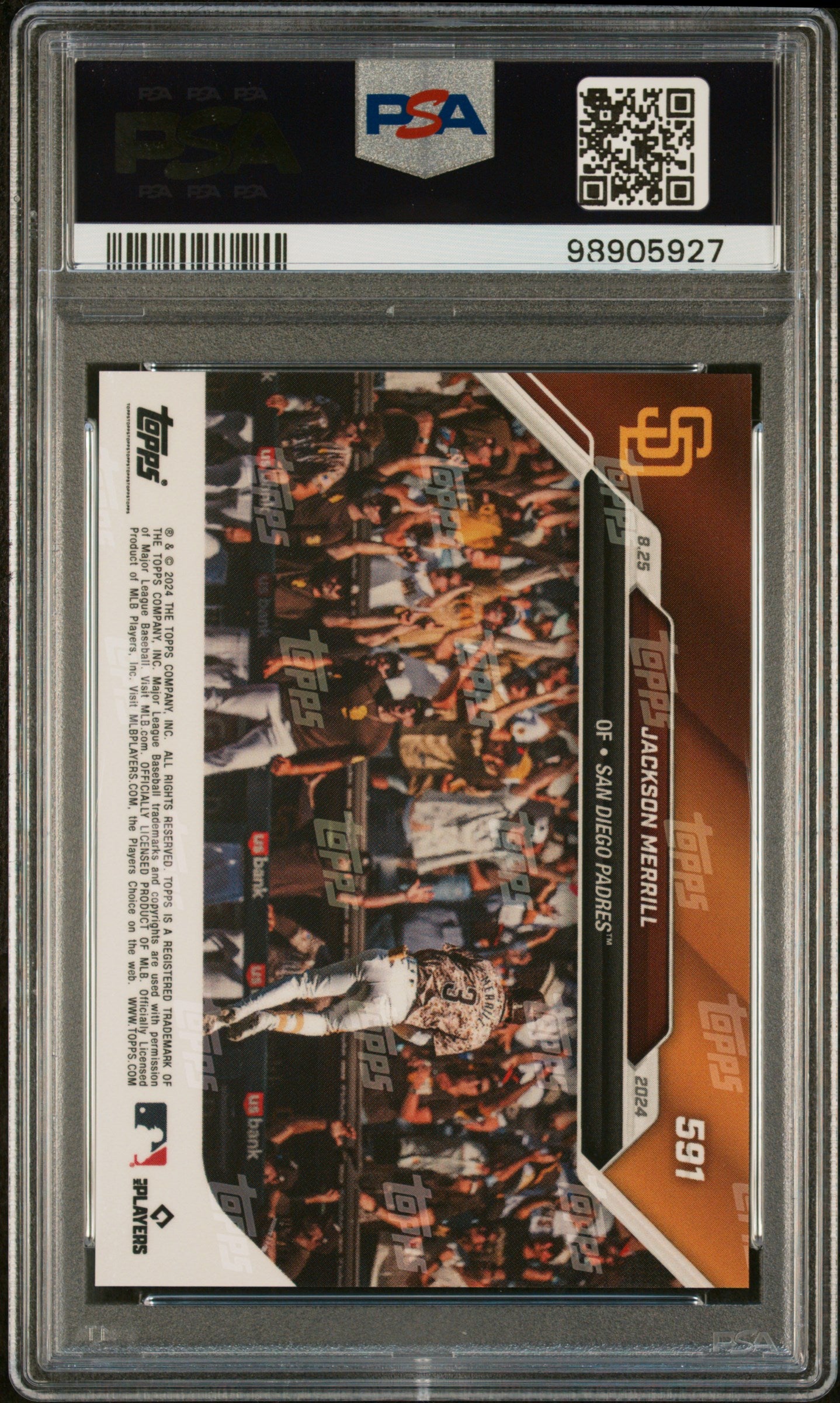 Jackson Merrill 2024 Topps Now #591 Rookie PSA 9