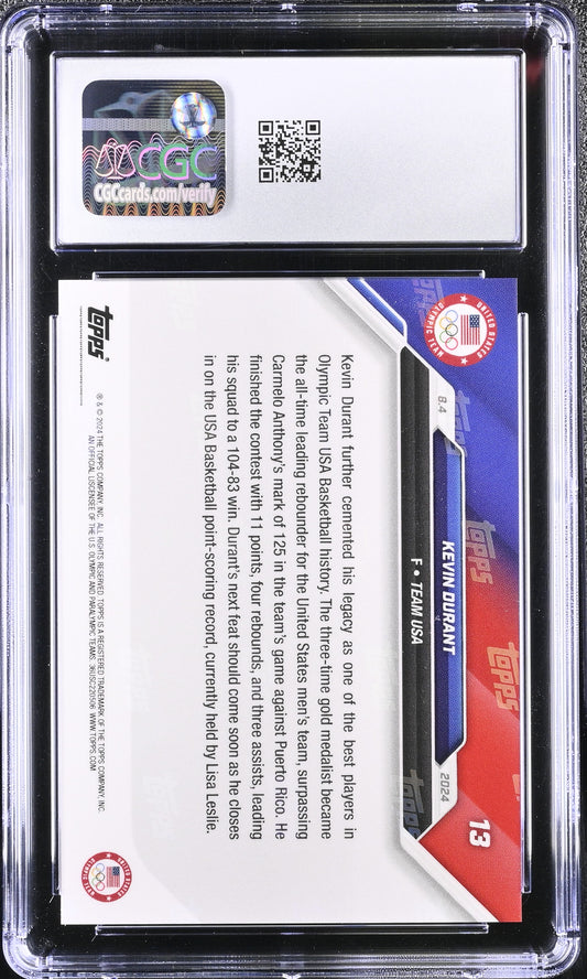 2024 Topps Now Olympic Games Kevin Durant #13 CGC 10