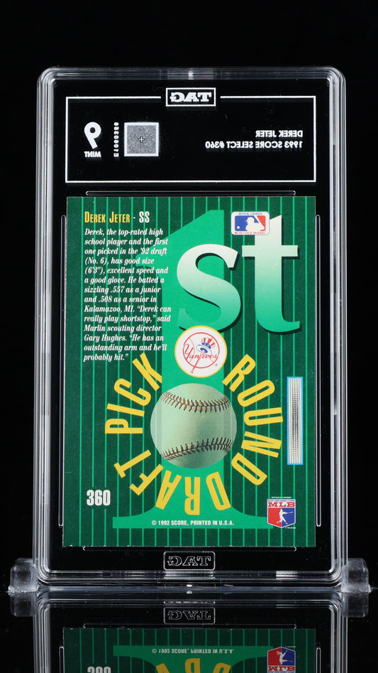1993 Select #360 Derek Jeter Rookie RC HOF TAG 9
