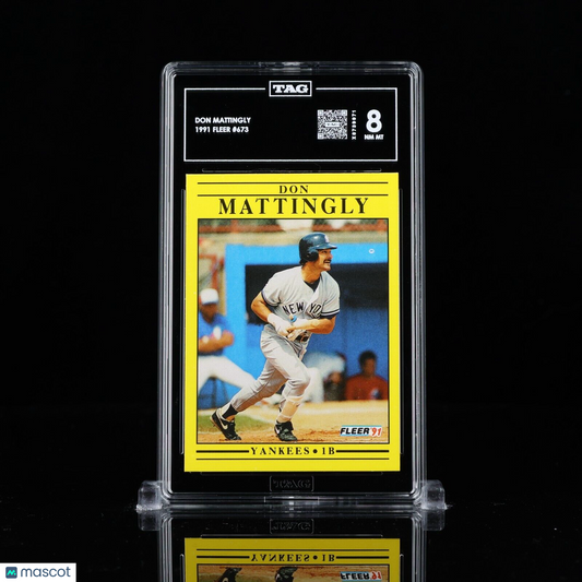 Don Mattingly 1991 Fleer #673 HOF TAG 8 NEAR MINT X8739971