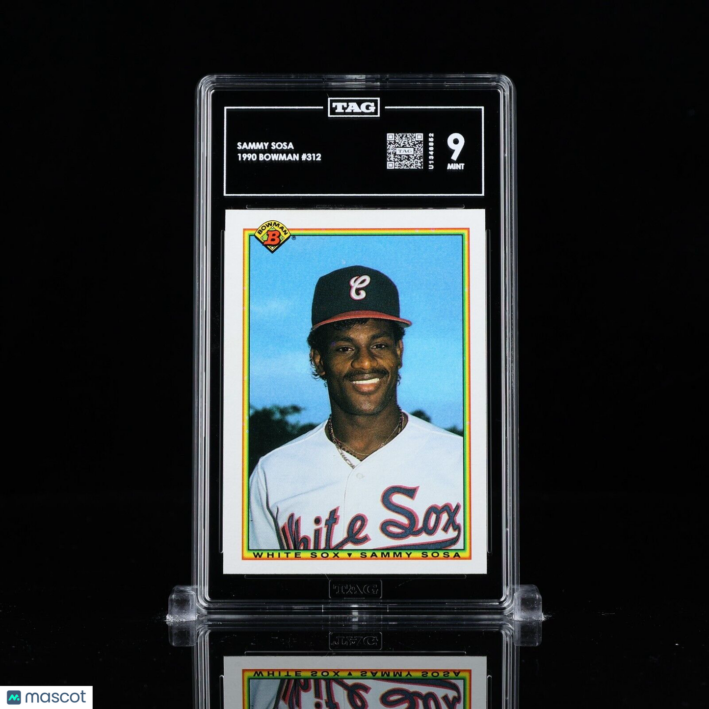 Sammy Sosa 1990 Bowman #312 rookie RC Chicago White Sox TAG 9 MINT U1346852