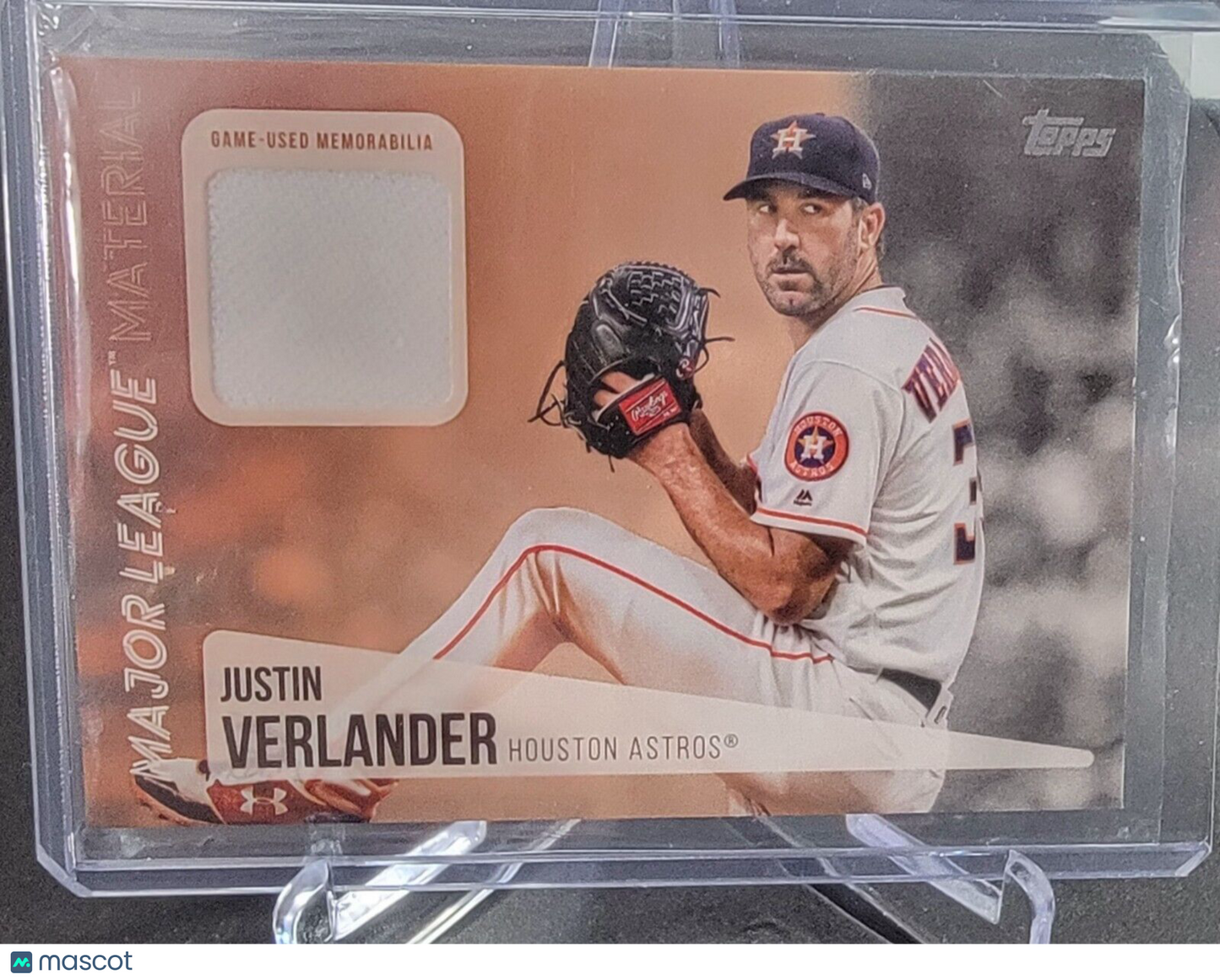 2019 Topps Jersey Relic Baseball Card #MLM-JV Justin Verlander, Houston Astros