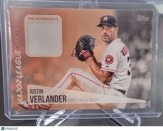 2019 Topps Jersey Relic Baseball Card #MLM-JV Justin Verlander, Houston Astros