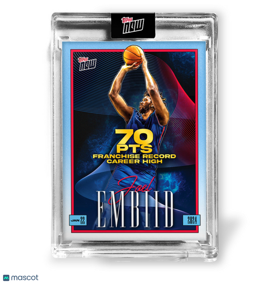 2024 TOPPS NOW - Joel Embiid MVP - 70 point game - JE1 Jan 22 2024 event