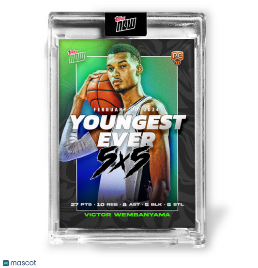 2023-24 Topps Now Victor Wembanyama RC Youngest 5x5 #VW-2 FACTORY SEALED