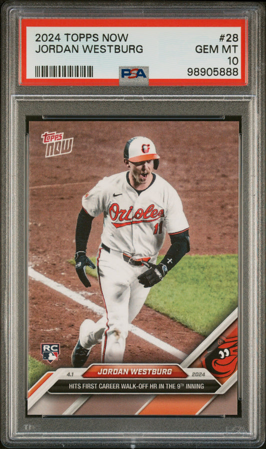 2024 Topps Now #28 Jordan Westburg PSA 10