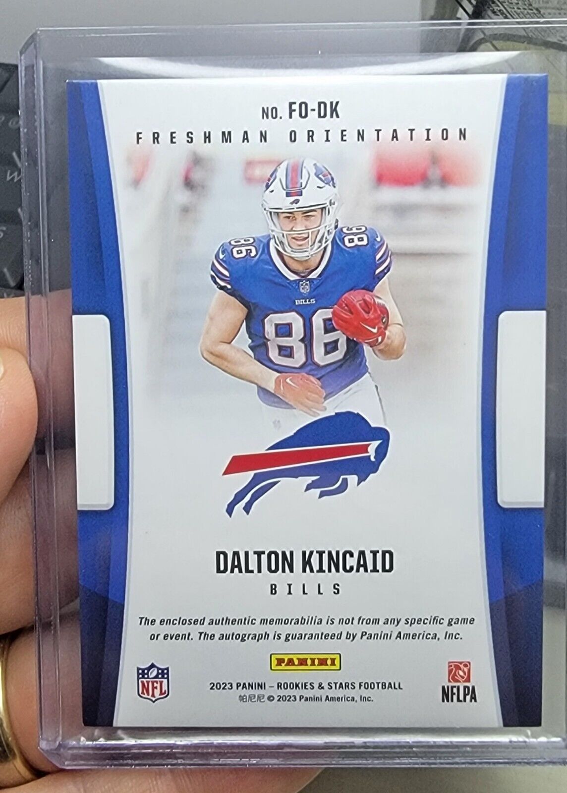 2023 Panini Rookies & Stars Freshman Orientation  FO-DK Dalton Kincaid auto /99