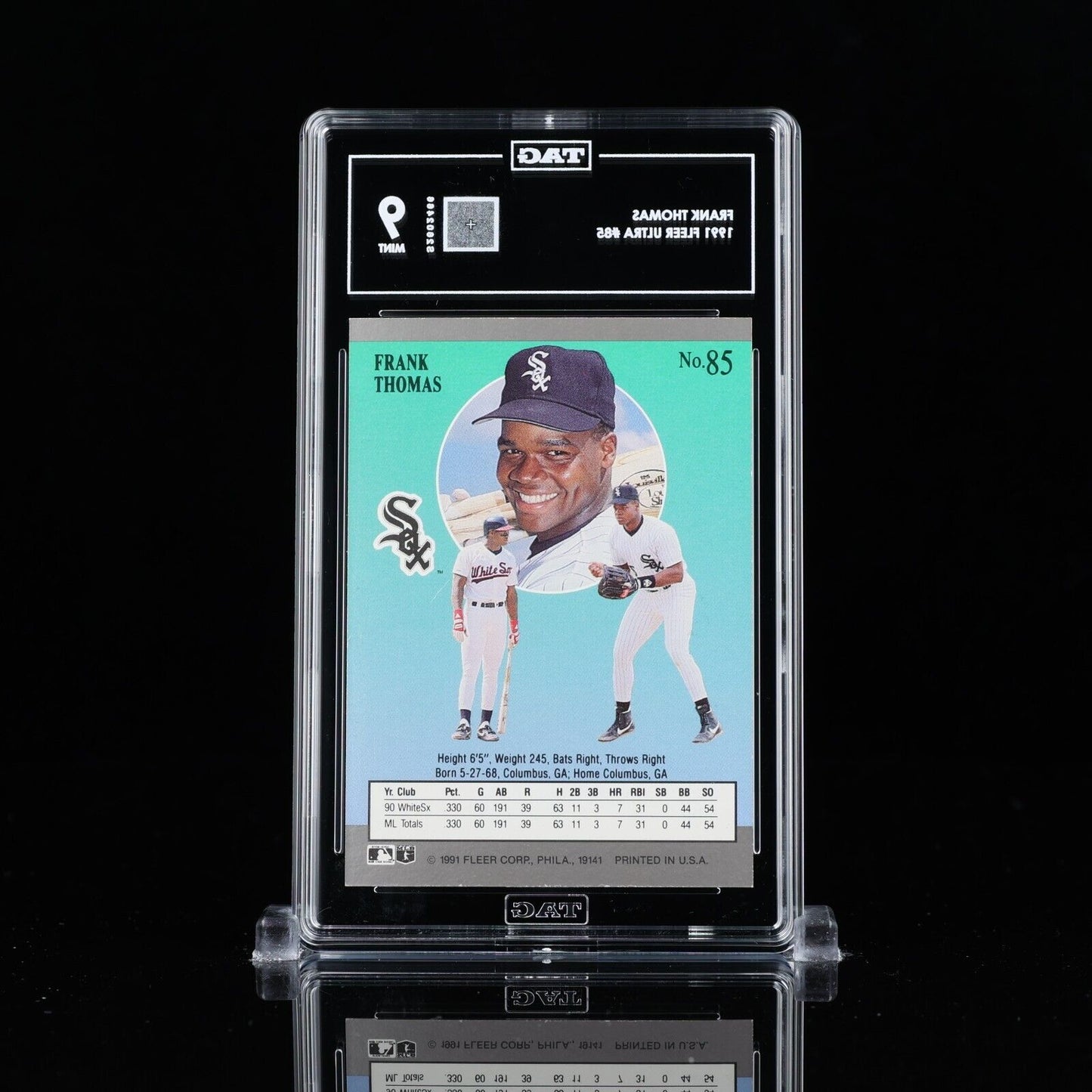 1991 Fleer Frank Thomas #85 Rookie RC HOF MVP TAG 9 MINT rare pop 1  S2602466