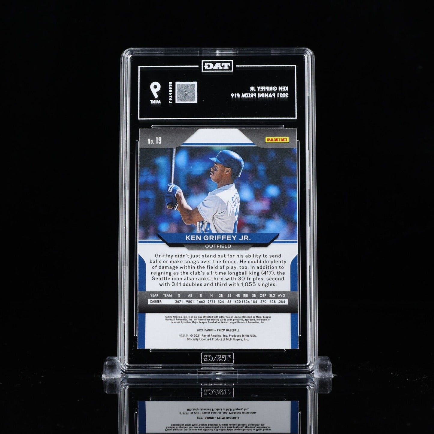 Ken Griffey Jr 2021 Panini Prizm #19 HOF MVP TAG 9 MINT L9745628 fresh slab