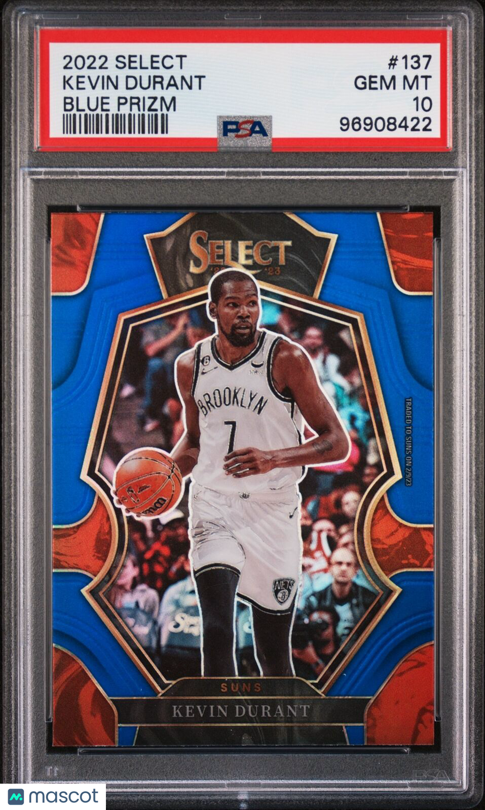 2022 Panini Select #137 Kevin Durant Blue Prizm PSA 10