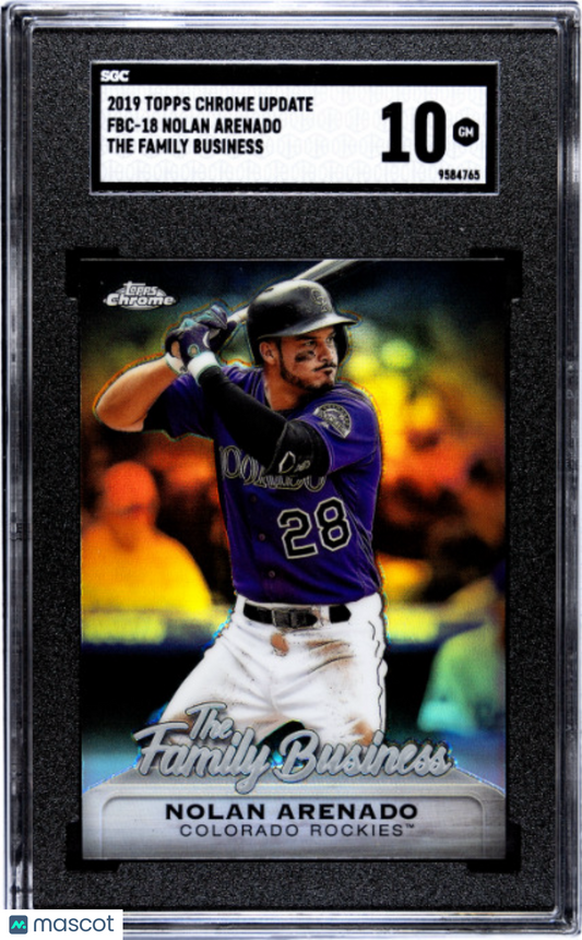 2019 Topps Chrome Update #FBC-18 Nolan Arenado The Family Business SGC 10