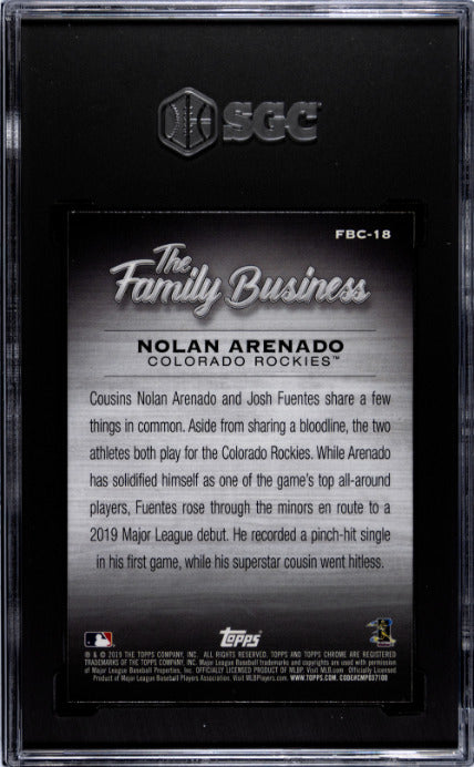 2019 Topps Chrome Update #FBC-18 Nolan Arenado The Family Business SGC 10