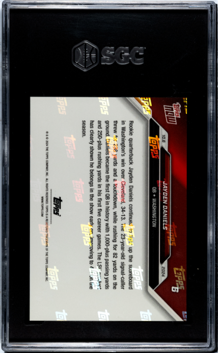 2024 Topps Now #6 Jayden Daniels SGC 7