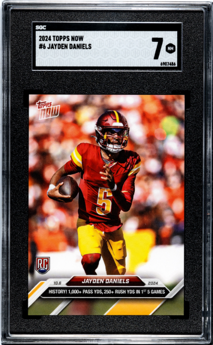 2024 Topps Now #6 Jayden Daniels SGC 7