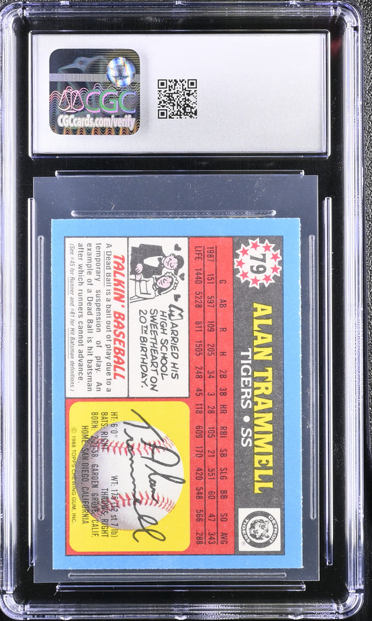 1988 Topps UK Minis #79 Alan Trammell CGC 8.5