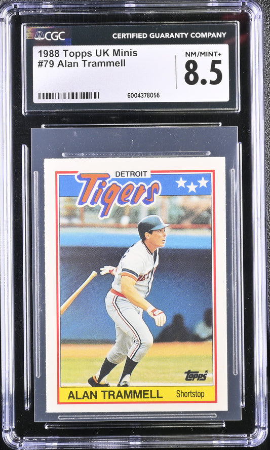 1988 Topps UK Minis #79 Alan Trammell CGC 8.5
