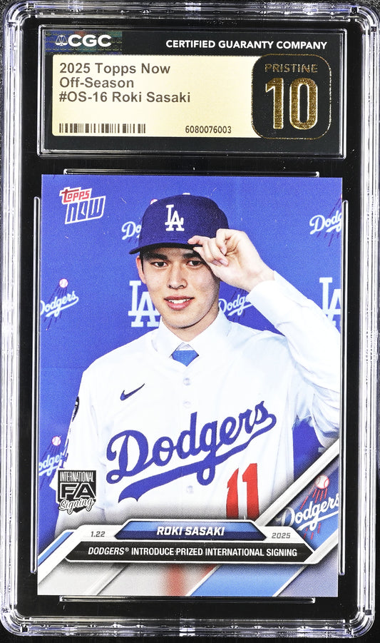 2024-25 Topps Now Off-Season #OS-16 Roki Sasaki CGC 10