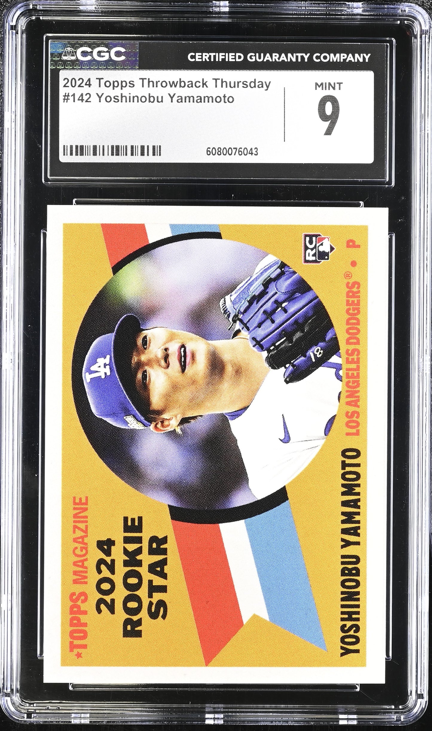 2024 Topps Throwback Thursday #142 Yoshinobu Yamamoto CGC 9