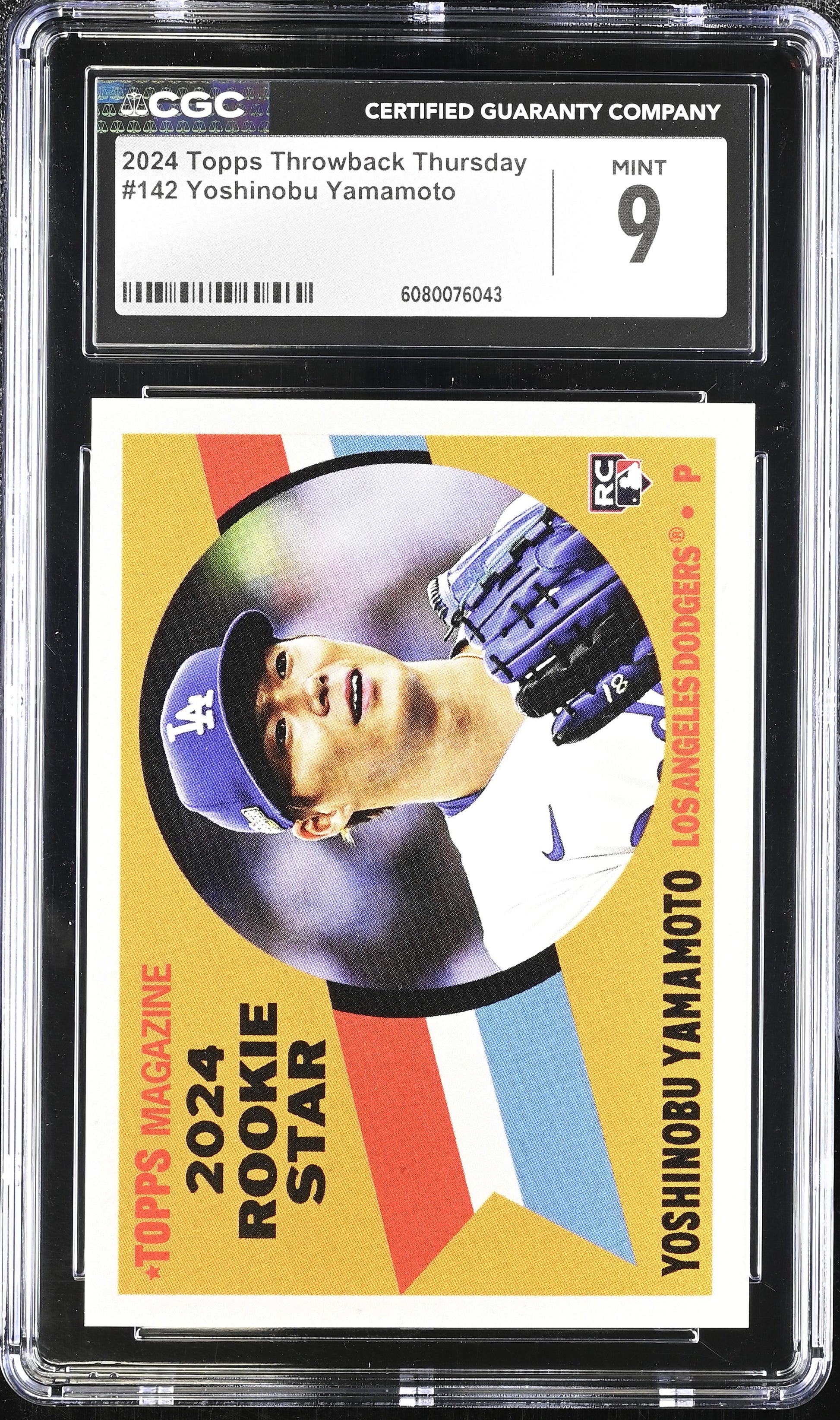 2024 Topps Throwback Thursday #142 Yoshinobu Yamamoto CGC 9