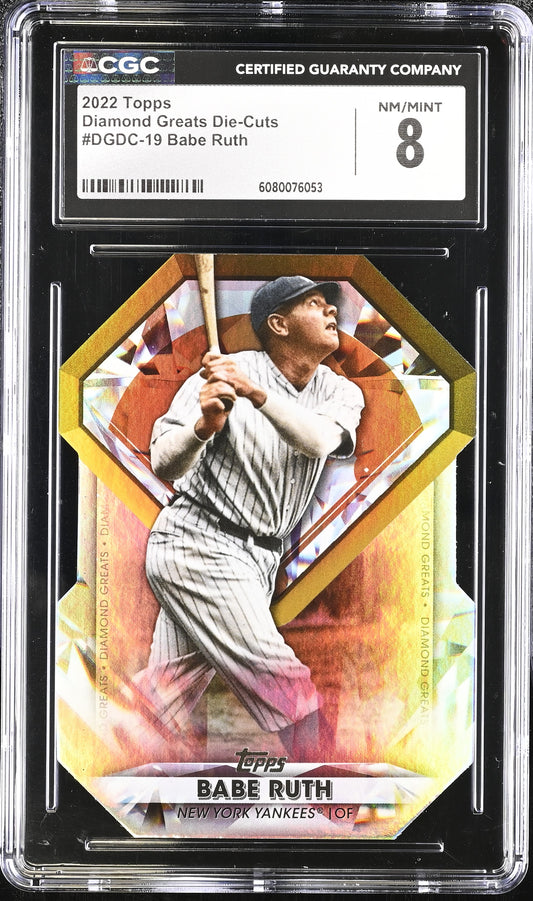 2022 Topps #DGDC-19 Babe Ruth Diamond Greats Die Cuts CGC 8