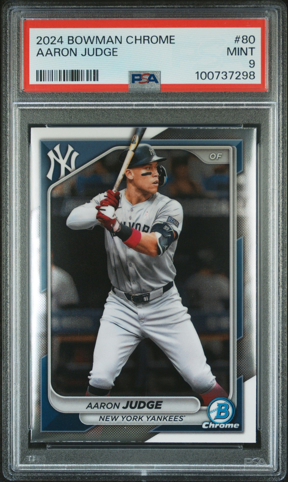2024 Bowman Chrome #80 Aaron Judge PSA 9
