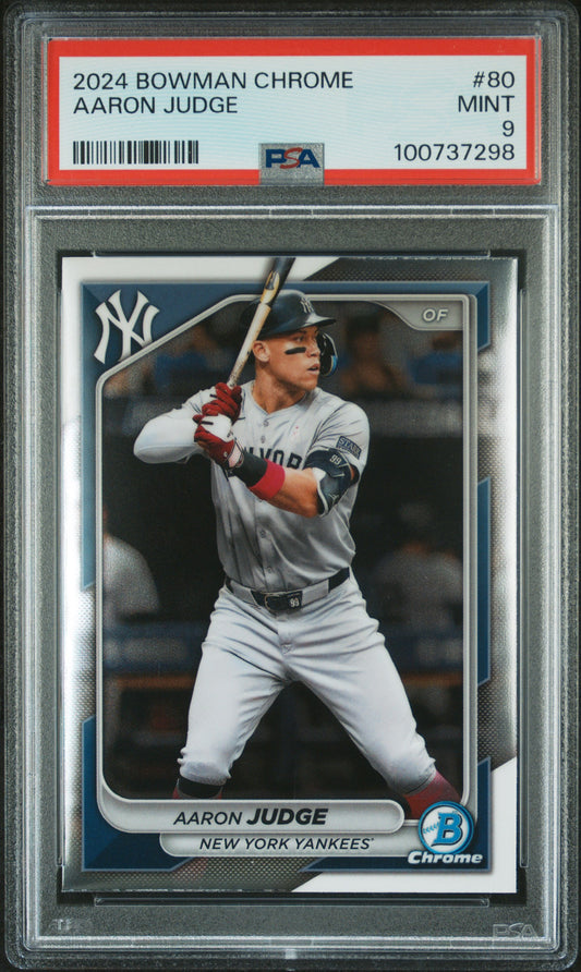 2024 Bowman Chrome #80 Aaron Judge PSA 9
