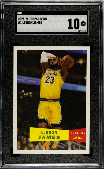 LeBron James 2025-26 Topps Living #1 SGC 10 Near Mint or Better