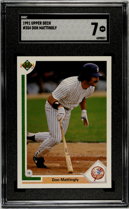 Don Mattingly 1991 Upper Deck #354 SGC 7 Near Mint or Better