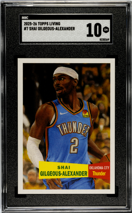 2025-26 Topps Living #7 Shai Gilgeous-Alexander SGC 10 MVP