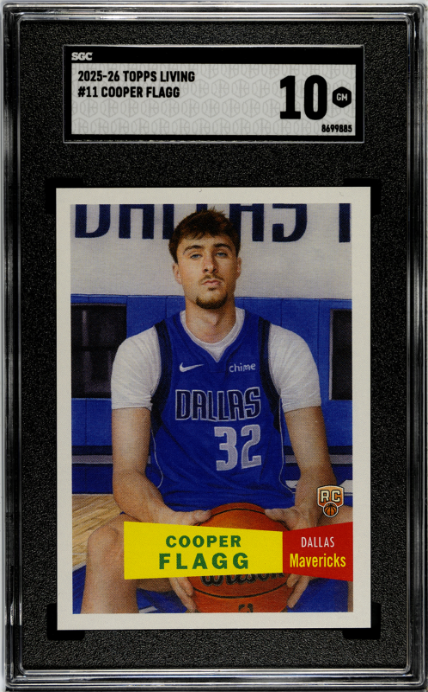 2025-26 Topps Living #11 Cooper Flagg SGC 10 Rookie of the Year