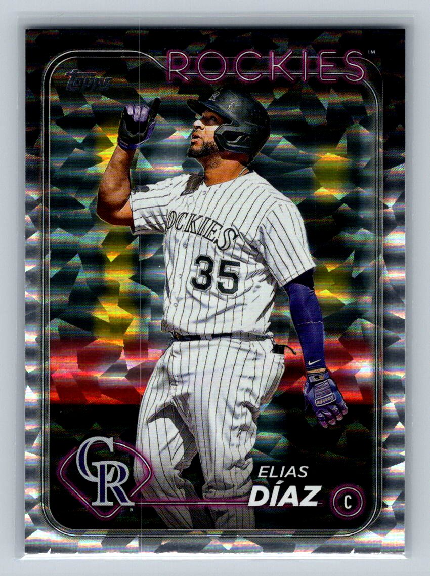 2024 Topps #161 Elias Díaz Silver Crackle Foil