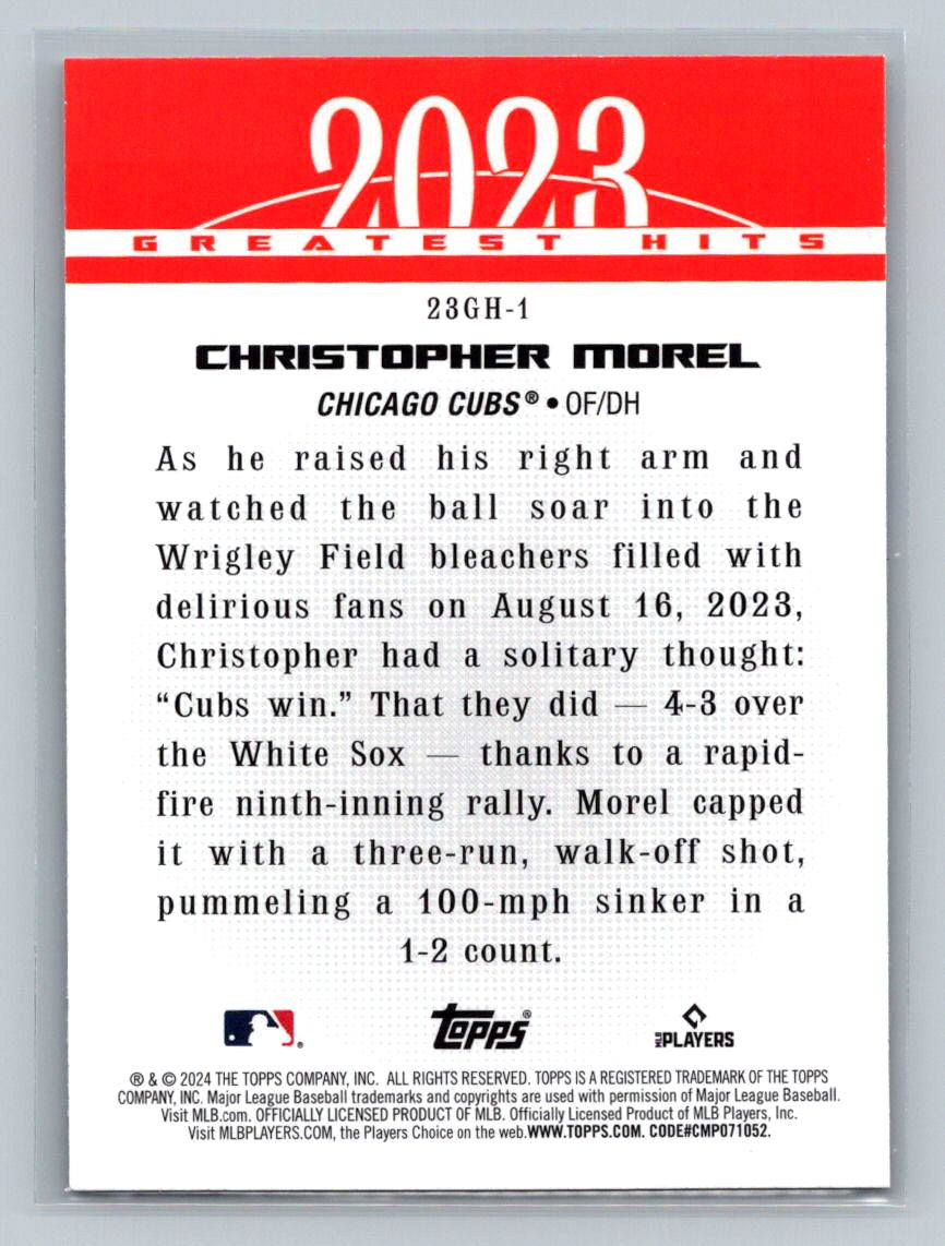 2024 Topps #23GH-1 Christopher Morel 2023 Greatest Hits