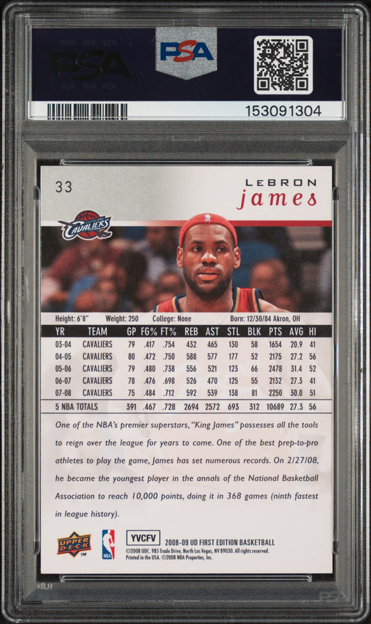 2008-09 Upper Deck First Edition #33 LeBron James PSA 9