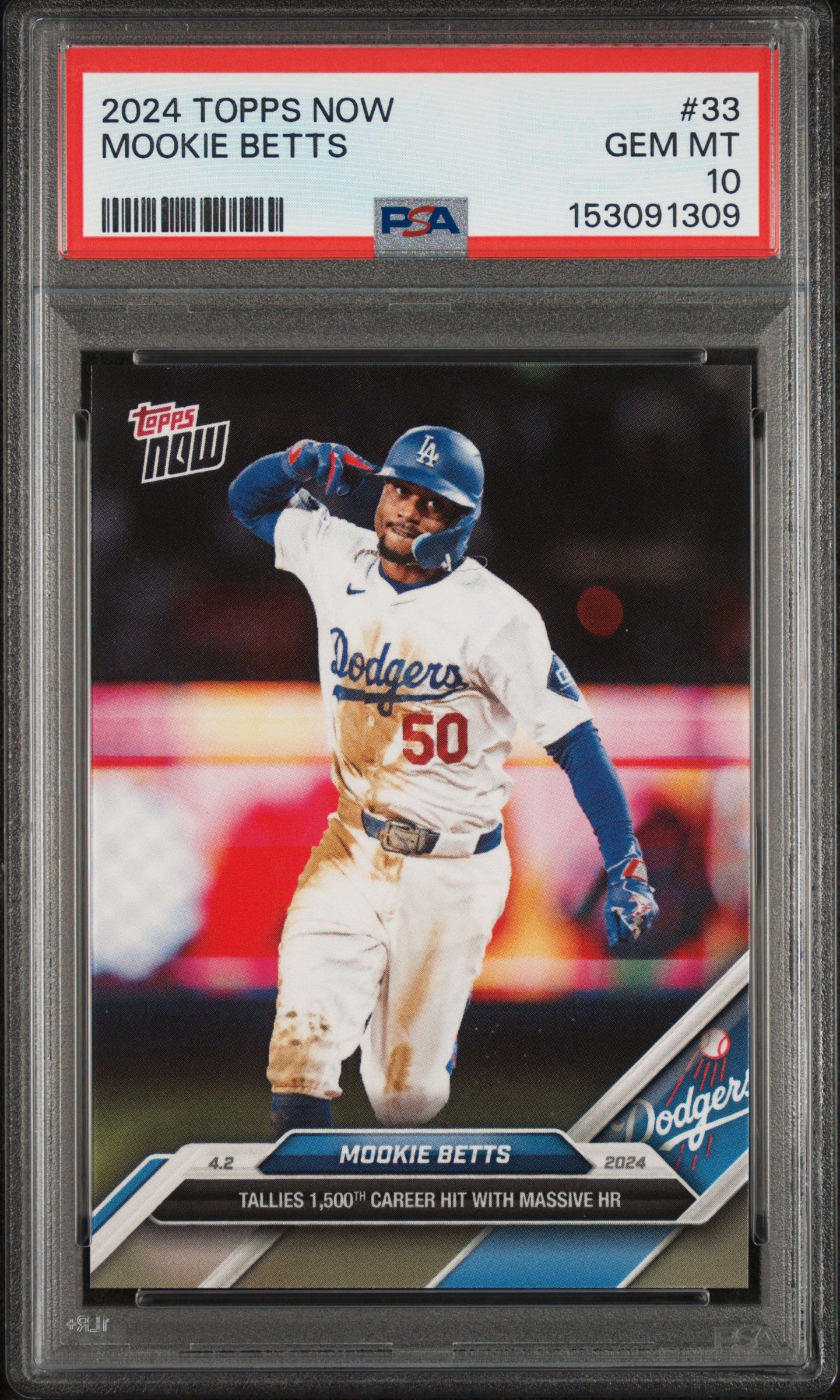 2024 Topps Now #33 Mookie Betts PSA 10