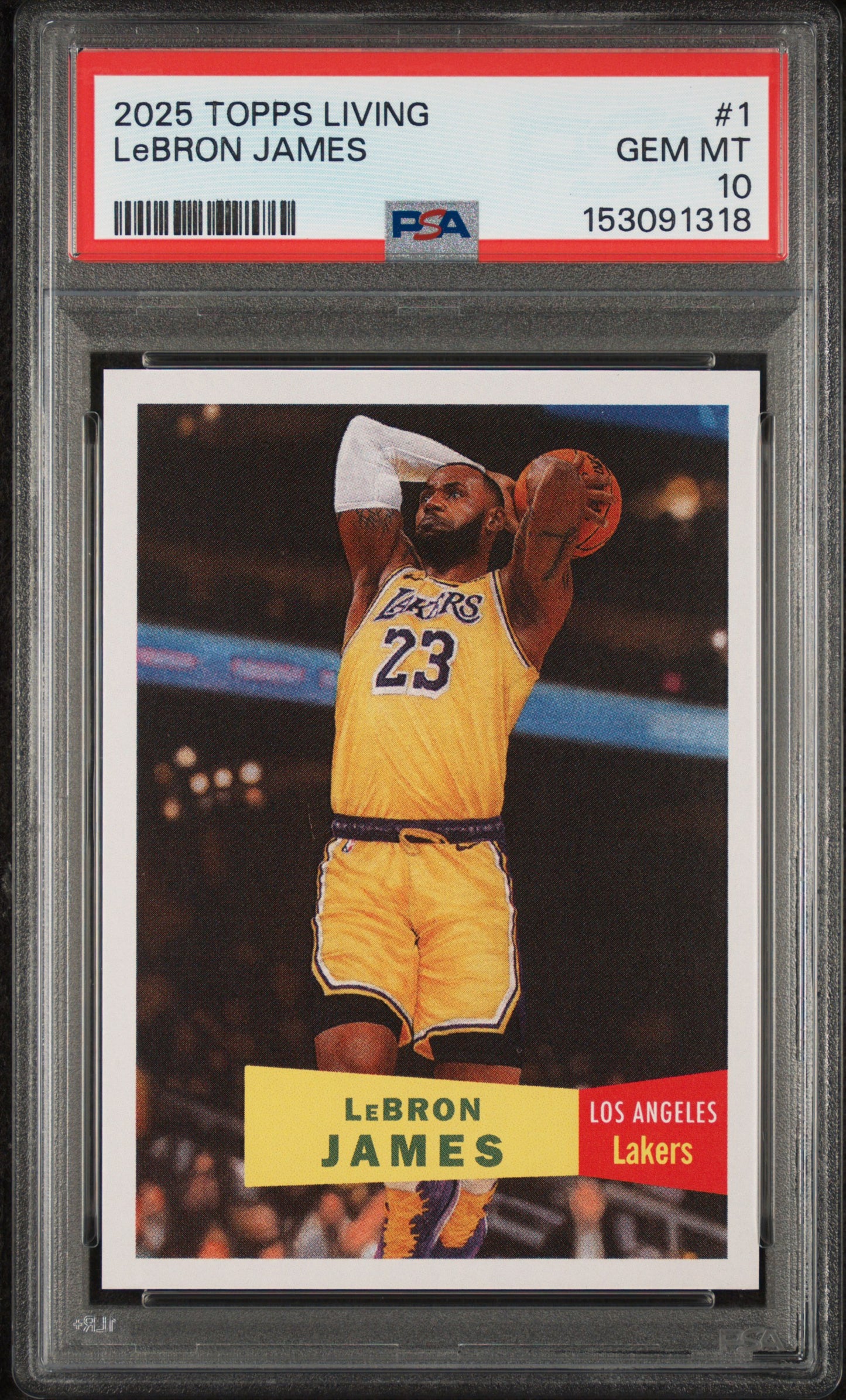 2025-26 Topps Living #1 LeBron James PSA 10