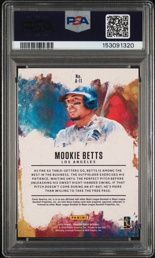 2020 Panini Diamond Kings #A-11 Mookie Betts Aficionado PSA 8