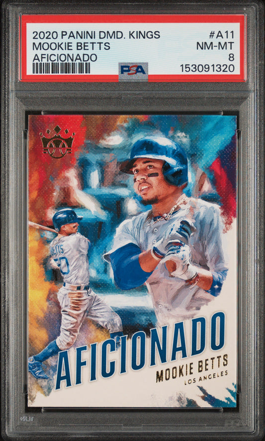 2020 Panini Diamond Kings #A-11 Mookie Betts Aficionado PSA 8
