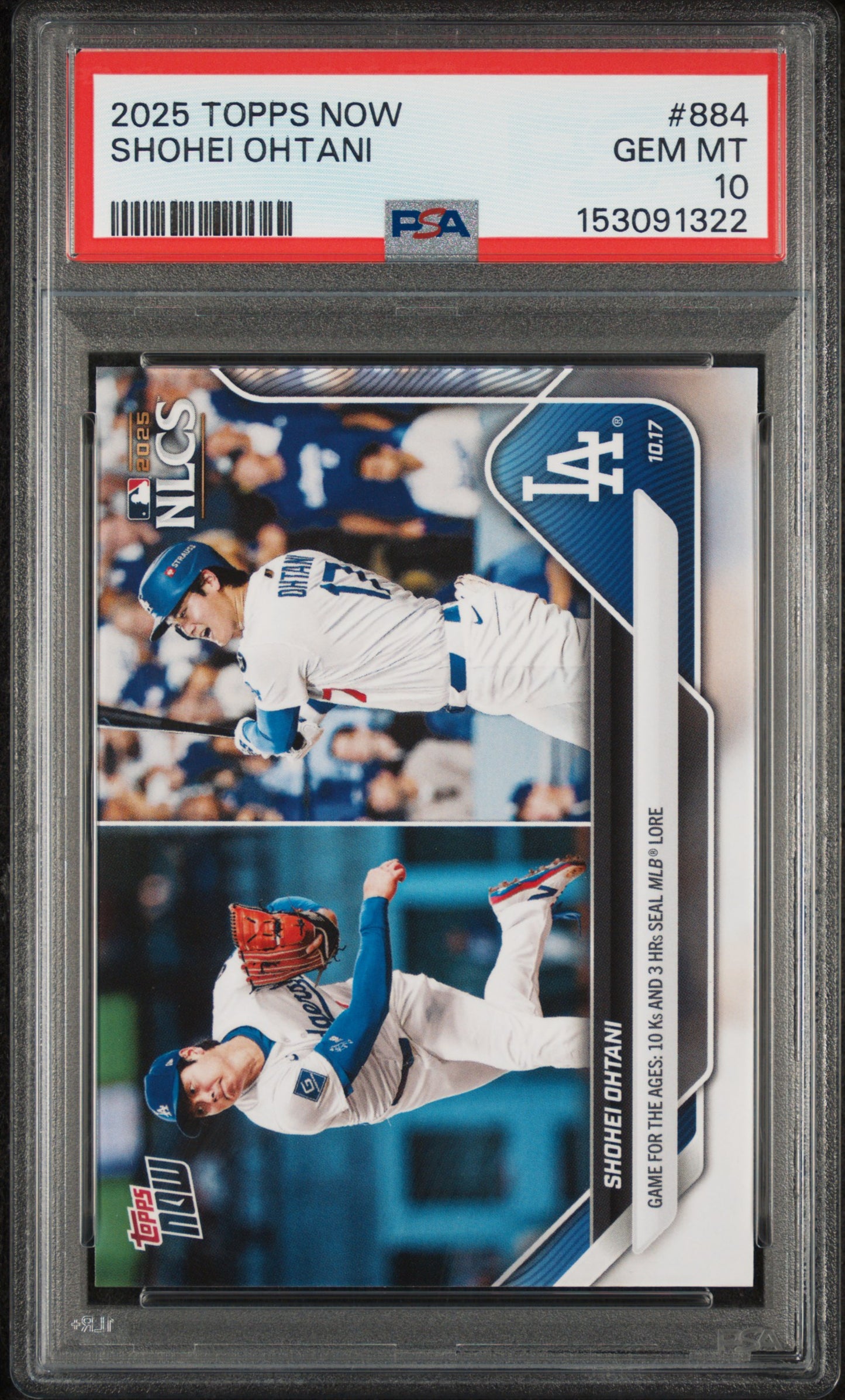 2025 Topps Now #884 Shohei Ohtani PSA 10
