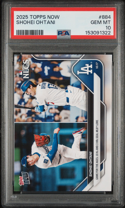 2025 Topps Now #884 Shohei Ohtani PSA 10
