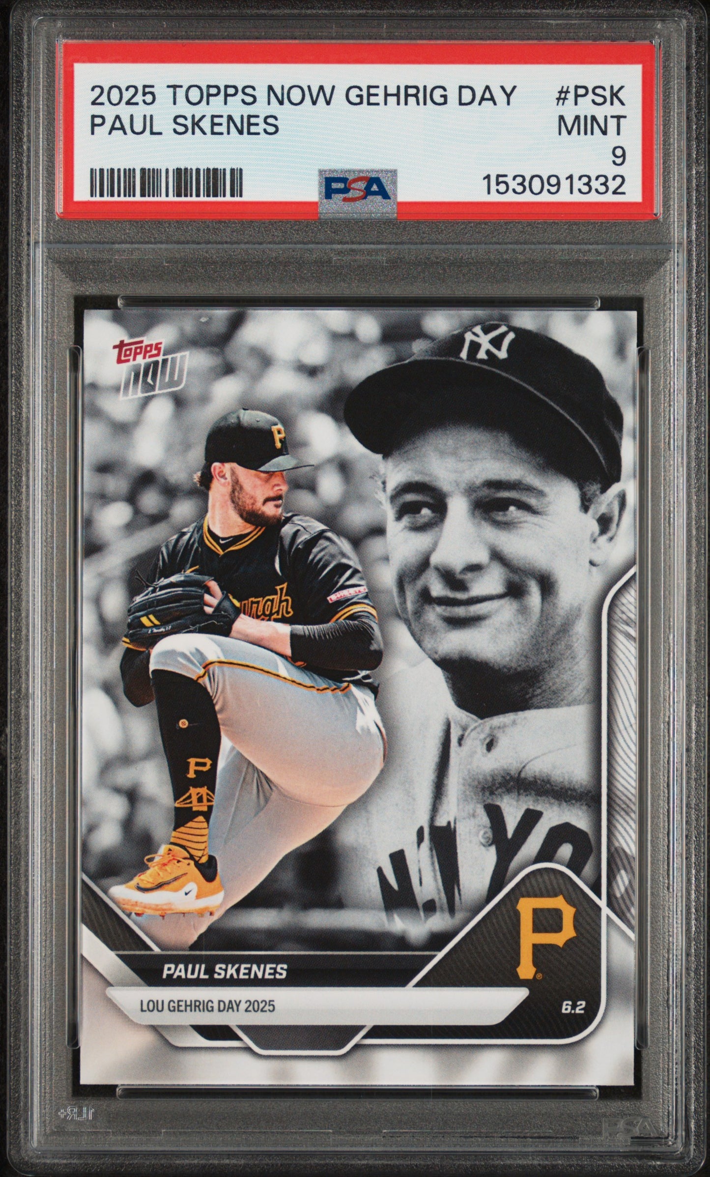 2025 Topps Now Lou Gehrig Day #LGD-PSK Paul Skenes PSA 9