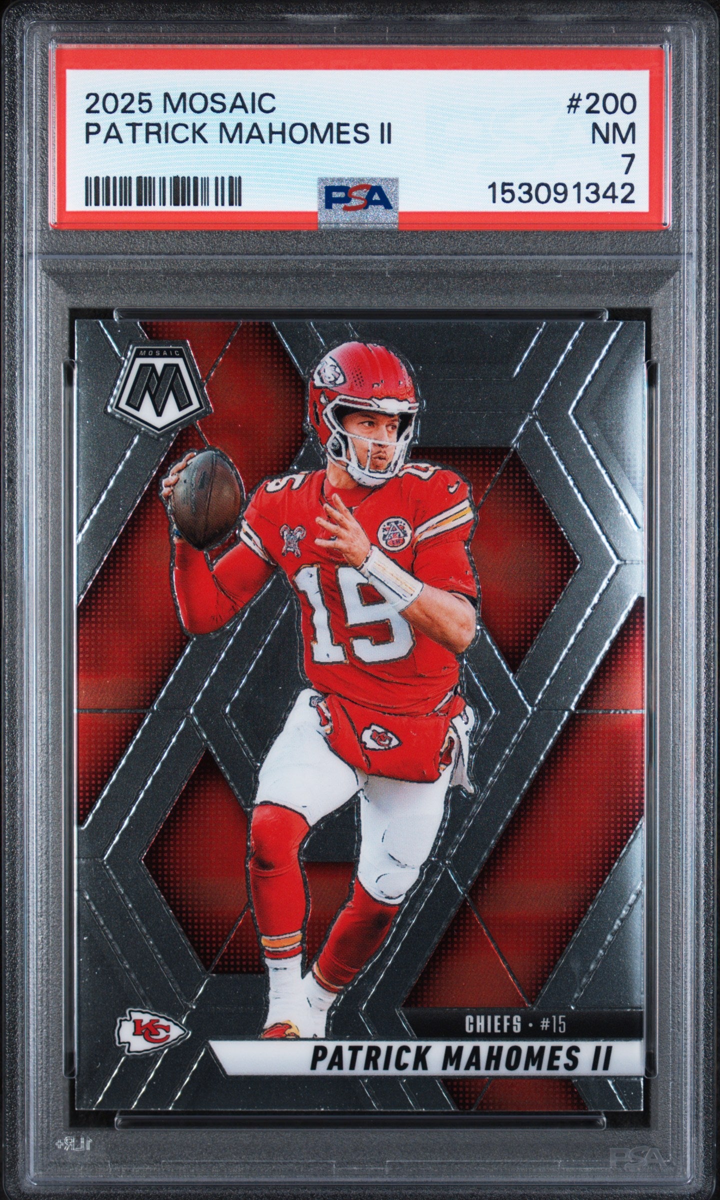 2025 Panini Mosaic #200 Patrick Mahomes II PSA 7