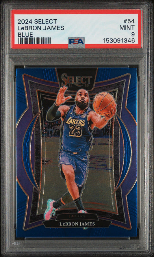 2024-25 Panini Select #54 LeBron James Blue (Retail) PSA 9