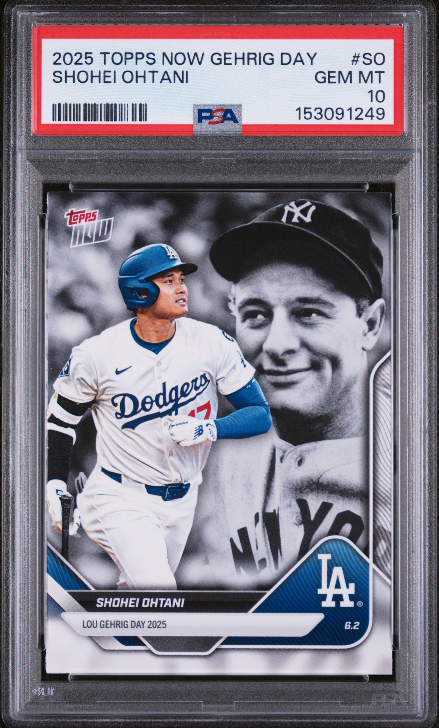 2025 Topps Now Lou Gehrig Day #LGD-SO Shohei Ohtani PSA 10 GEM MINT