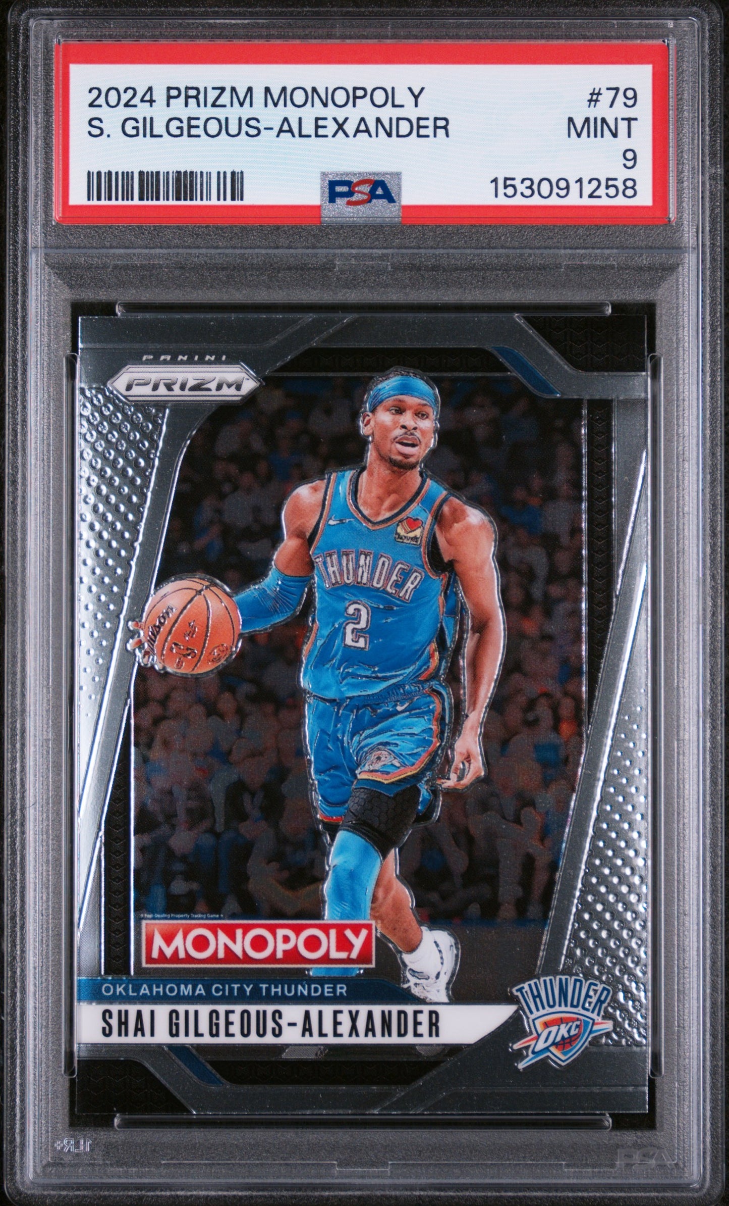 2024-25 Panini Prizm Monopoly #79 Shai Gilgeous-Alexander PSA 9