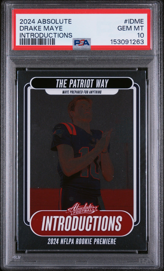 2024 Panini Absolute #I-DME Drake Maye Introductions PSA 10